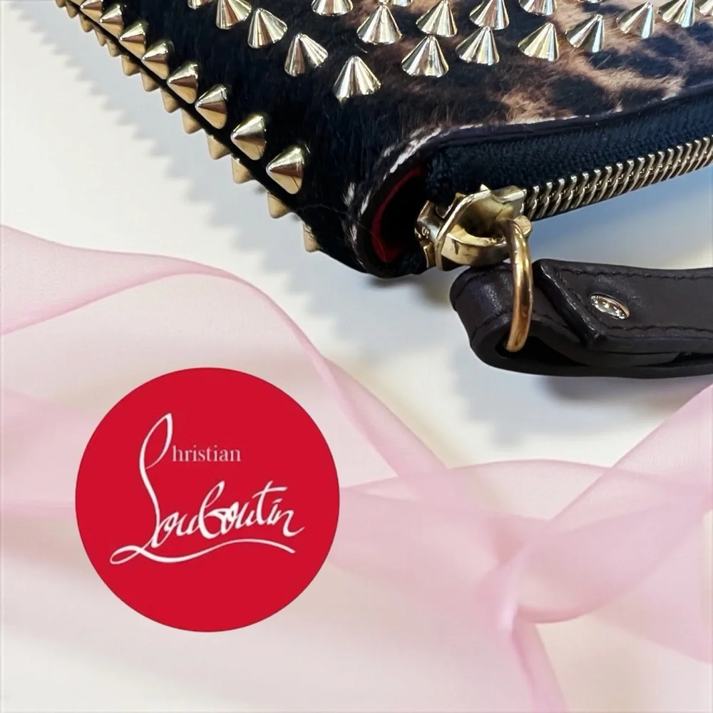 Christian Louboutin Cris Spikes Ponyskin iPad,Tablet,Case,or Clutch A BEAUTY! - Picture 8 of 12